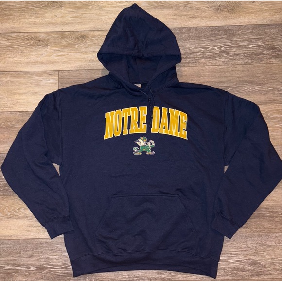 NWOT Mens Notre Dame Fighting Irish Captivating Hoodie - Large - Navy Blue - Picture 1 of 5
